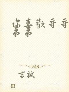 你喜欢哥哥还是弟弟封面