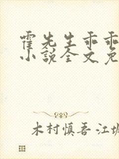 霍先生乖乖宠我小说全文免费阅读