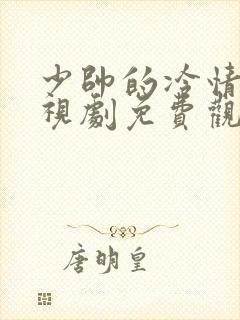 少帅的冷情妻电视剧免费观看全集