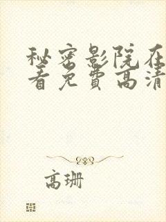 秘密影院在线观看免费高清电视剧