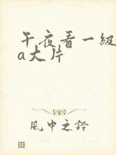 午夜看一级特黄a大片