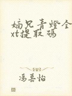 嫡兄青灯全文txt提取码