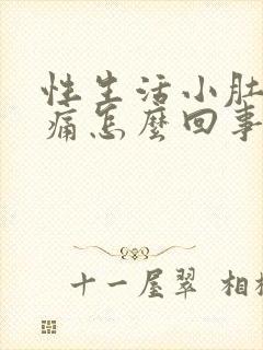 性生活小肚子疼痛怎么回事