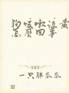 狗咳嗽流黄鼻涕怎么回事