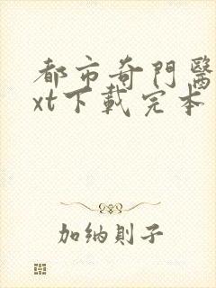 都市奇门医圣txt下载完本封面