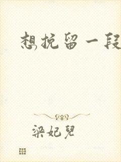 想挽留一段感情