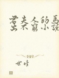 君夫人的马甲层出不穷小说免费阅读