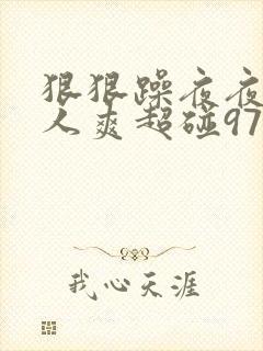 狠狠躁夜夜躁人人爽超碰97香蕉封面