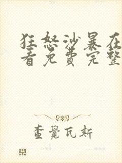 狂怒沙暴在线观看免费完整版封面