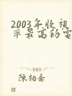 2003年收视率最高的电视剧