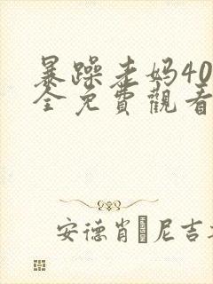 暴躁老妈40集全免费观看剧情介绍