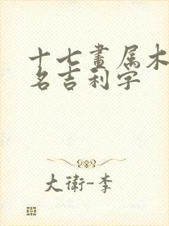 十七画属木的起名吉利字