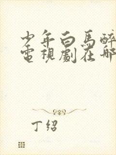 少年白马醉春风电视剧在哪个平台播放