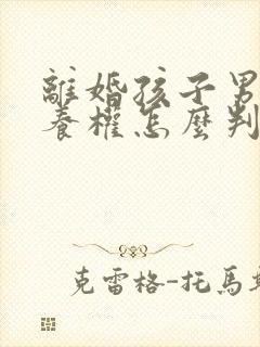 离婚孩子男方抚养权怎么判