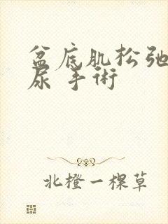 盆底肌松弛 漏尿 手术