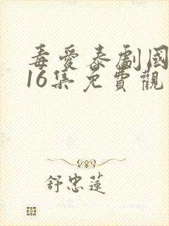 毒爱泰剧国语版16集免费观看