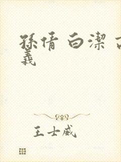 孙倩 白洁 高义封面