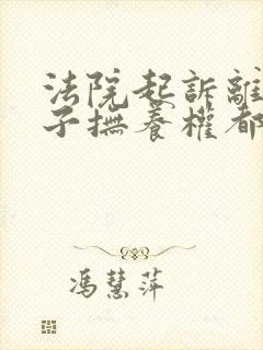 法院起诉离婚孩子抚养权都判给谁