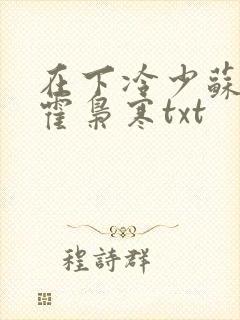 在下冷少苏婉,霍枭寒txt