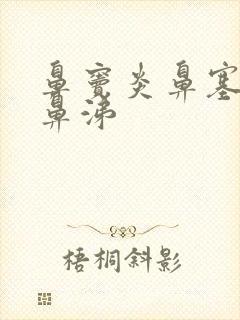 鼻窦炎鼻塞黄脓鼻涕