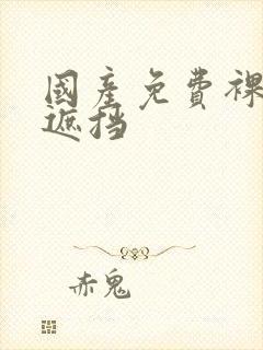 国产免费裸体无遮挡