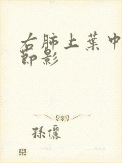 右肺上叶中带结节影