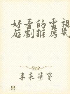 好看的电视剧家庭剧推荐几部