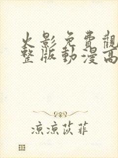 火影免费观看完整版动漫高清