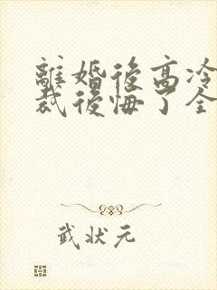 离婚后高冷女总裁后悔了全本