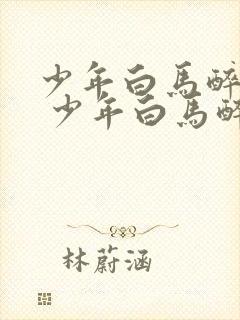 少年白马醉春风 少年白马醉春风