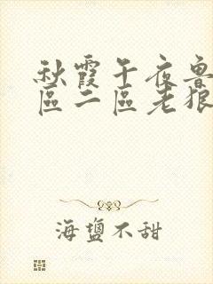 秋霞午夜鲁丝一区二区老狼