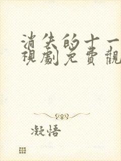 消失的十一层电视剧免费观看全集