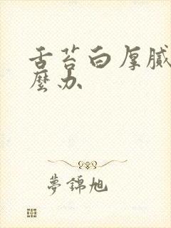 舌苔白厚腻该怎么办