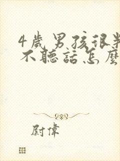 4岁男孩很叛逆不听话怎么办