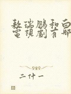 敖瑞鹏和白鹿的电视剧有哪些封面