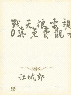 战天狼电视剧40集免费观看