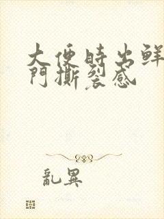 大便时出鲜血肛门撕裂感