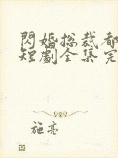 闪婚总裁都很穷短剧全集完整版封面