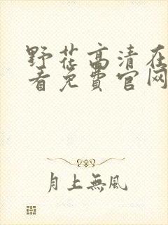 野花高清在线观看免费官网