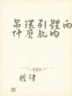 吊环引体向上练什么肌肉