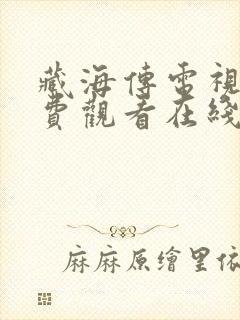 藏海传电视剧免费观看在线封面