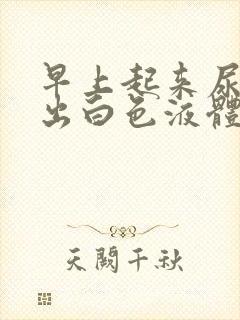 早上起来尿道流出白色液体什么原因