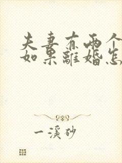 夫妻有两个孩子如果离婚怎么判封面