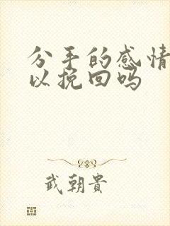 分手的感情还可以挽回吗