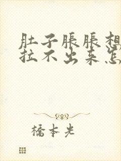 肚子胀胀想拉屎拉不出来怎么回事