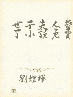 世子夫人带球跑了小说免费阅读封面