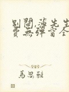 别闹,薄先生免费无弹窗全文