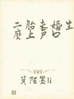 二胎未婚生子怎么上户口