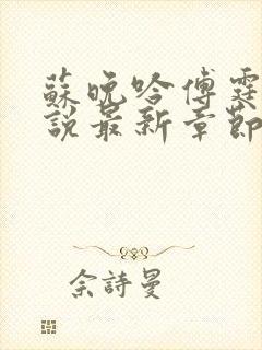 苏晚吟傅霆骁小说最新章节更新时间