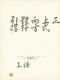 引体向上正确的握杆方式